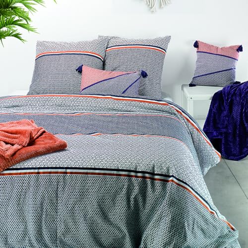 Tilak Duvet Cover 240 x 220 cm + 2 Pillowcases Cotton 57 Thread Count