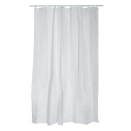 MSV Polyester Shower Curtain 120 x 200 cm White