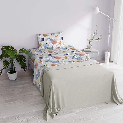 Italian Bed Linen Colibri DAFNE 100% Microfibre Bedding Set, Double Bed
