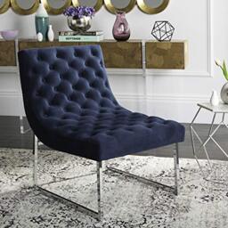 SAFAVIEH Modern Upholstered Accent Chair, in Navy