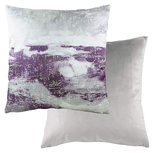 Evans Lichfield Landscape Feather Filled Cushion, Steel/Purple, 43 x 43cm