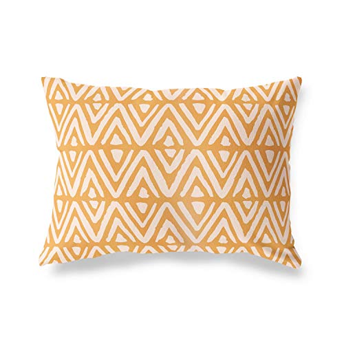 BonaMaison Decorative Cushion Cover, Orange-Off White Throw Pillow Covers, Home Decorative Pillowcases for Livingroom, Sofa, Bedroom, Size: 45X60 Cm - Designed and Manufactured in Turkey