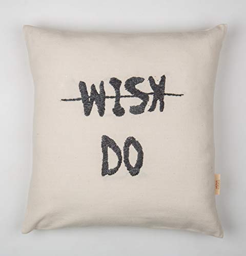 Muna Home Wish/Do Handmade Decorative Cushion Covers Set Stylish Accent in Space, White, 40 x 40 cm