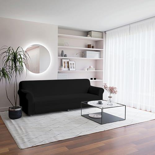 Italian Bed Linen Two-way Sofa Cover More Beautiful Black 4 Seater