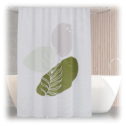Relaxdays Shower Curtain, Boho Design, 180 x 200 cm, Mould Resistant, Washable, 12 Rings, for Bathtub, Multicoloured