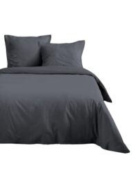 Lovely Casa - Duvet cover – Size 240 x 220 cm – 100% Oeko-Tex certified cotton – Slate colour – Model Eden – Bed linen for home – Ideal for double queen or standard bed