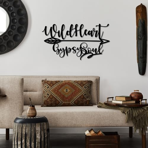 Stylish Black Decorative Metal Wall Accessory, 60 x 32 cm, 100% Metal, 1.5 mm Thickness, Lightweight & Modern Design for Home Decor