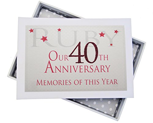 WHITE COTTON CARDS 40th Anniversary, Mini Photo Album, Memories of This Year