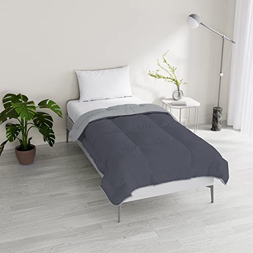 Italian Bed Linen Dreams and Capricci Padded Winter Duvet, Grey/Smoke, Single 150 x 200 cm