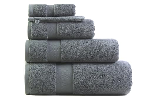 Cosy & Trendy Billyn Cotton Hand Towel 650 GSM - Grey - 50 x 100 cm - Soft, Thick & Ultra Absorbent