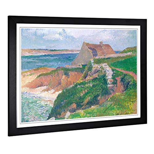 Big Box Art Framed Print of Henry Moret Island of Raguenez Brittany Design - Wall Art Picture - Home Decor for Kitchen, Living Room, Bedroom, Hallway, Black, A2 / 24.5x18 Inch / 62x45cm