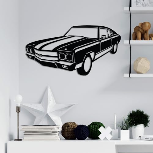 Stylish Black Decorative Metal Wall Accessory, 60 x 32 cm, 100% Metal, 1.5 mm Thickness, Lightweight (0.654 kg), Perfect for Modern Home Decor