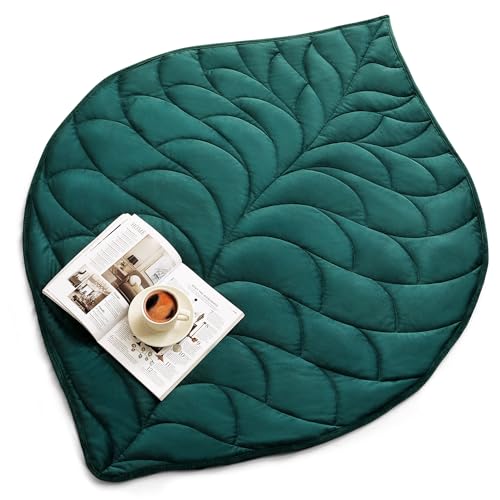 "Kaisa Weighted Lap Blanket 5 lbs 41"" x 53"", Cozy Luxury Crystal Velvet Small Weighted Blanket for Adults, Portable Travel Weighted Blanket for Relaxation, All-Season Blanket, Machine Washable, Green"