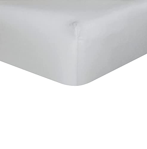 Sleepdown Plain Bamboo Fitted Sheet Soft Warm Cosy & Breathable Comfortable Bedding Bottom Sheets 32cm Extra Deep Pockets - Grey - King,5056242894865