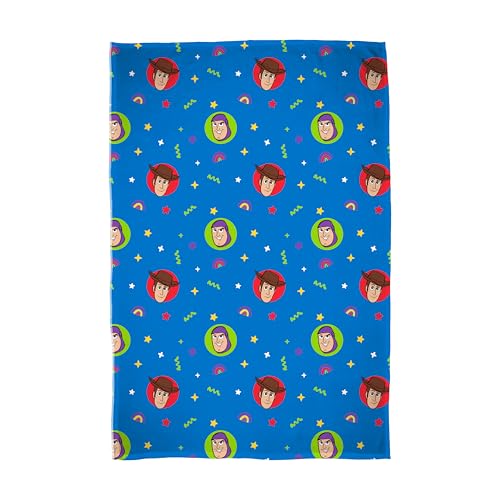 Disney Toy Story Officially Licensed Sherpa Backed Fleece Blanket, Super Soft Warm Blanket - Catching Stars Design - Perfect for Home, Bedroom, Sleepovers and Camping 100 x 150 cm