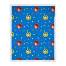 Disney Toy Story Officially Licensed Sherpa Backed Fleece Blanket, Super Soft Warm Blanket - Catching Stars Design - Perfect for Home, Bedroom, Sleepovers and Camping 100 x 150 cm