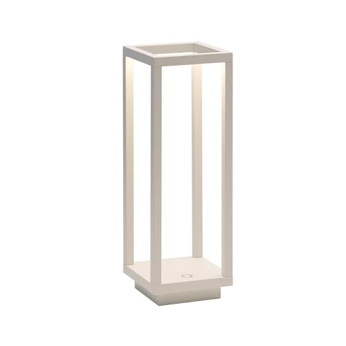 Zafferano, Home Pro, Rechargeable Cordless Table Lamp with Touch Controls, Suitable for Interior and Outdoor, Dimmer, 3000 K, Height 29.4 cm, White Colour