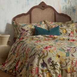 Edinburgh Weavers EW Morton Floral Duvet Set – Luxury Cotton Sateen Bedding, Designer Floral Print, 2000 Thread Count (Chintz – Double)