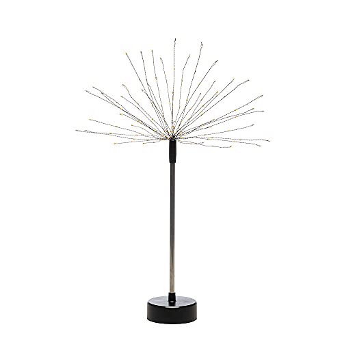 Konstsmide Christmas Lights Firework Table Decoration Christmas Ornament Decoration with Black Base/Battery Operated: 3xAA (Excl.)/Black Wire/Amber White Diodes