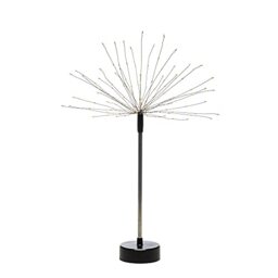Konstsmide Christmas Lights Firework Table Decoration Christmas Ornament Decoration with Black Base/Battery Operated: 3xAA (Excl.)/Black Wire/Amber White Diodes