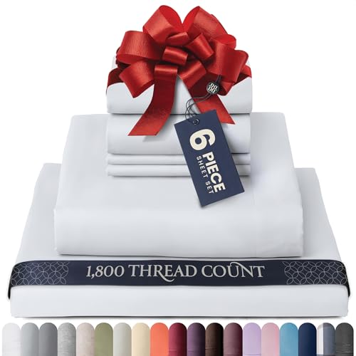 BELADOR Silky Soft Twin XL White Sheet Set - Luxury 4-Piece Bed Sheets With Elastic, Breathable, Wrinkle-Free Oeko-Tex Certifications