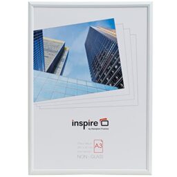 Hampton Frames, Poster Certificate Photo Frame, A3 30x42cm, White, Acrylic Front, MDF Back - Wall Mount - Safe Perspex Display for Home or Office, Portrait or Landscape Use