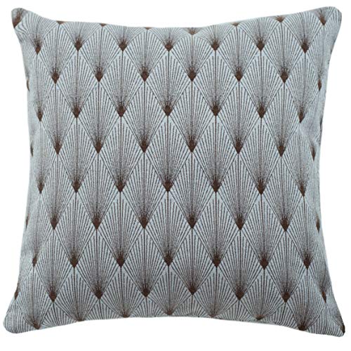 Cushion Cover Grey Brown - Woven Patterned Geometric (1 Piece) - 45 x 45 cm Decorative Cushion Cover - Living Room Bedroom Decoration