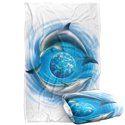 Jq Licensing - Royce Mcclure Dolphin World Silky Touch Super Soft Throw Blanket 91 x 147 Cm