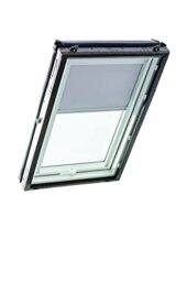 Original Roto Blackout Roller Blind ZRV Almost Complete Blackout Guide Rail Silver for Roto Roof Windows Series Designo R4/R7 and Classic 43/73 With Size 094/140 - 09/14 Light Grey
