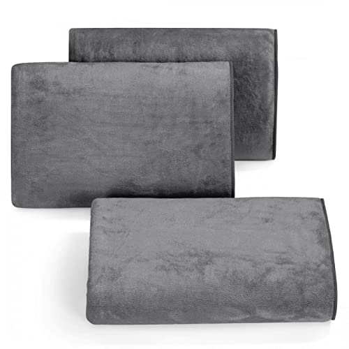 Eurofirany Microfibre Towel Quick-Drying Soft Plain Set of 6 Oeko-Tex Sports Towel and Beach Towel