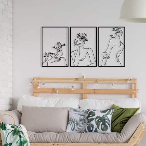 Stylish Black Decorative Metal Wall Accessory, 94 x 45 cm, 100% Metal, 1.2 mm Thickness, Perfect for Modern Home Decor and Unique Wall Art