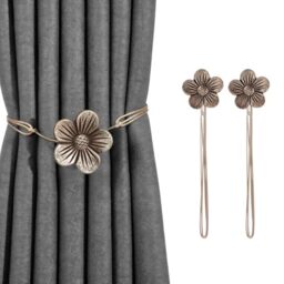 Woobroo Magnetic Curtain Tieback,2Pcs Curtain Tie Backs-Curtain Drapery Holdbacks,Curtain retainers That Hold Curtains or Hanging Items in Place, for Thin or Thick Home and Office Curtains