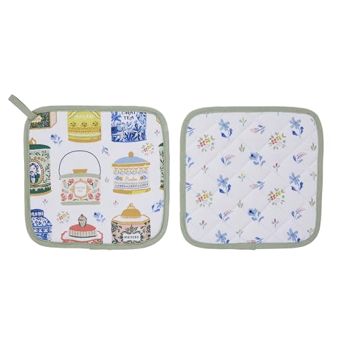 Ulster Weavers - Vintage Tea Tins Pot Mat/Pot Holder (21 x 21cm) - 100% Cotton - Cotton Vintage Trivet - Vintage Pot Mat - For Hot Pan Mat - Trivets for Hot Pans - Vintage Kitchen Accessories