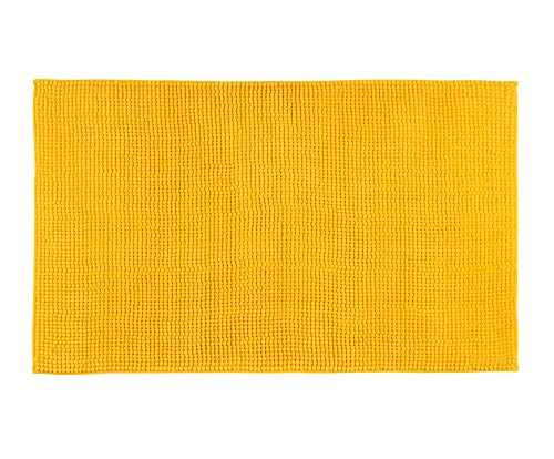 Gözze - Anti-Slip Bath Mat, Super Soft, 100% Microfibre, 50 x 70 cm - Yellow