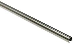 Gardinia Curtain Rod with Inner Track Diameter 16 mm Stainless Steel Look 160 cm, Metal