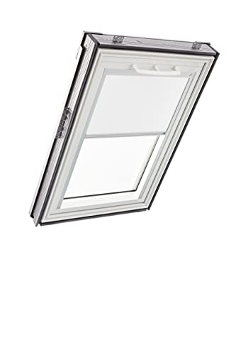 Original Roto Blackout Roller Blind ZRV Almost complete Blackout Guide Rail Silver For Roto Roof Windows Series Q Size 094/160 - 09/16 Colour White