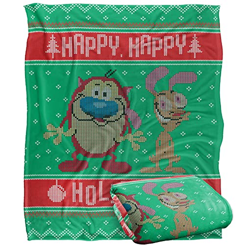 Ren And Stimpy Ren And Stimpy Swearter Silky Touch Super Soft Throw Blanket 152 X 127 Cm