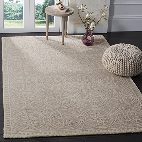Safavieh Medallion Indoor Hand Tufted Rectangle Area Rug, Cambridge Collection, CAM123, in Light Pink / Ivory, 122 X 183 cm for Living Room, Bedroom or Any Indoor Space