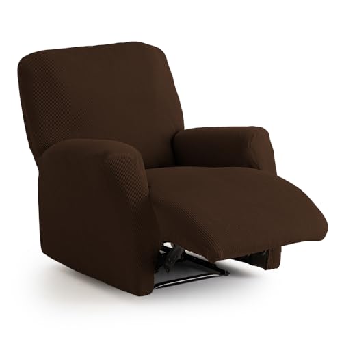 MaxiFUNDAS - Elastic Sofa Cover Relax Armchair Brown ??? Extra Soft, Non-Slip and Elastic Sofa Cover ??? Elastic Sofa Cover Model Inca