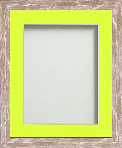 Frame Company Camber Range 10X8-Inch Brown Picture Photo Frame with Lemon Bon Mount For Image Size 8X6-Inch