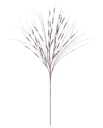Espresso Glitter Wispy Christmas Tree Spray, 100cm Decorative Pick - Espresso glitter wispy spray, 100cm statement Christmas tree pick for wreaths, garlands and festive arrangements