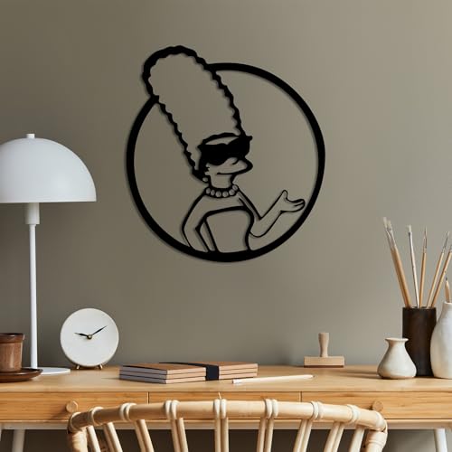 Stylish Black Decorative Metal Wall Accessory, 33 x 33 cm, 100% Metal, 1.5 mm Thickness, Perfect for Modern Home Decor & Art Display