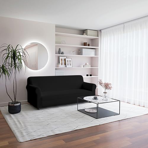 Italian Bed Linen Two-way Sofa Cover More Beautiful Black 3 Seater