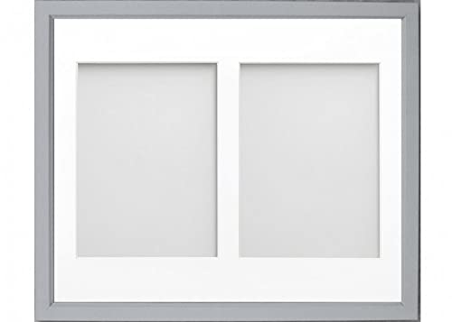 Frame Company Drayton Multi Aperture Photo Frame, Grey, 12x10 for 7x5 inch (x2)