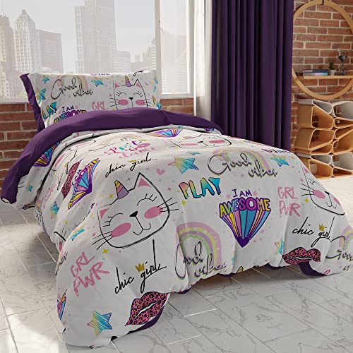 PETTI Artigiani Italiani - Double Duvet Cover Set 240 x 220 cm (2 Pillowcases 80 x 50 cm Included), Microfibre Duvet Cover for Boys and Girls, in Digital Print