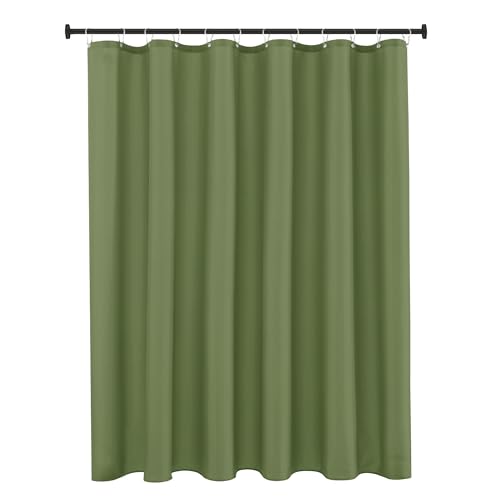 Biscaynebay Fabric Shower Curtain Liners Water Resistant Bathroom Curtain Liner 72 by 72 Inches Sage