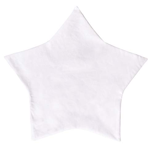 Rayher 53963102 Star-Shaped Cushion Cover, Pillowcase with Zipper for Fabric Painting, Screen Printing and Textile Crafts, White, 33cm