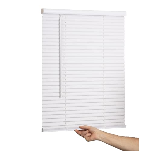 Lotus & Windoware Cordless Mini Blinds 1 Inch Vinyl Wand Control