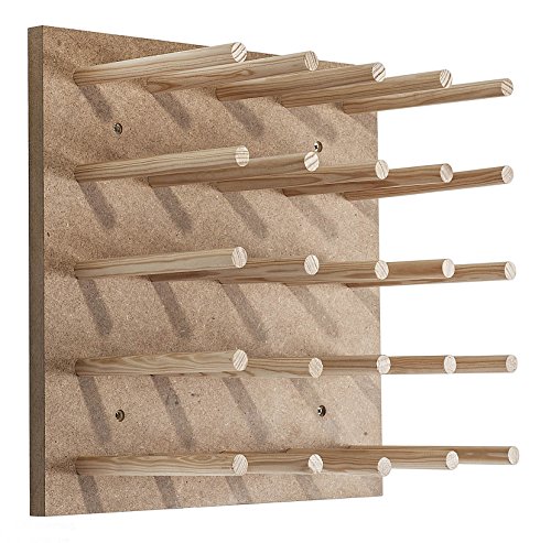Aranaz 7120 - Pine Wood Wine Rack, 20 Bottles, 39 x 39 x 20.5 cm