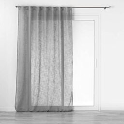 "Douceur d'Intérieur Haltona Grey Linen Effect Hidden Tab Top Curtains 55"" x 94"""